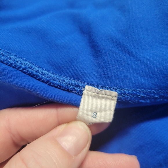 Lululemon Leggings Women's 8 Blue Yoga Mid Rise Workout Activewear Zip‎ Ankle - Picture 6 of 10